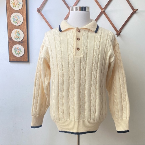 Rodd & Gunn Other - Vintage Cream Wool Cableknit Sweater